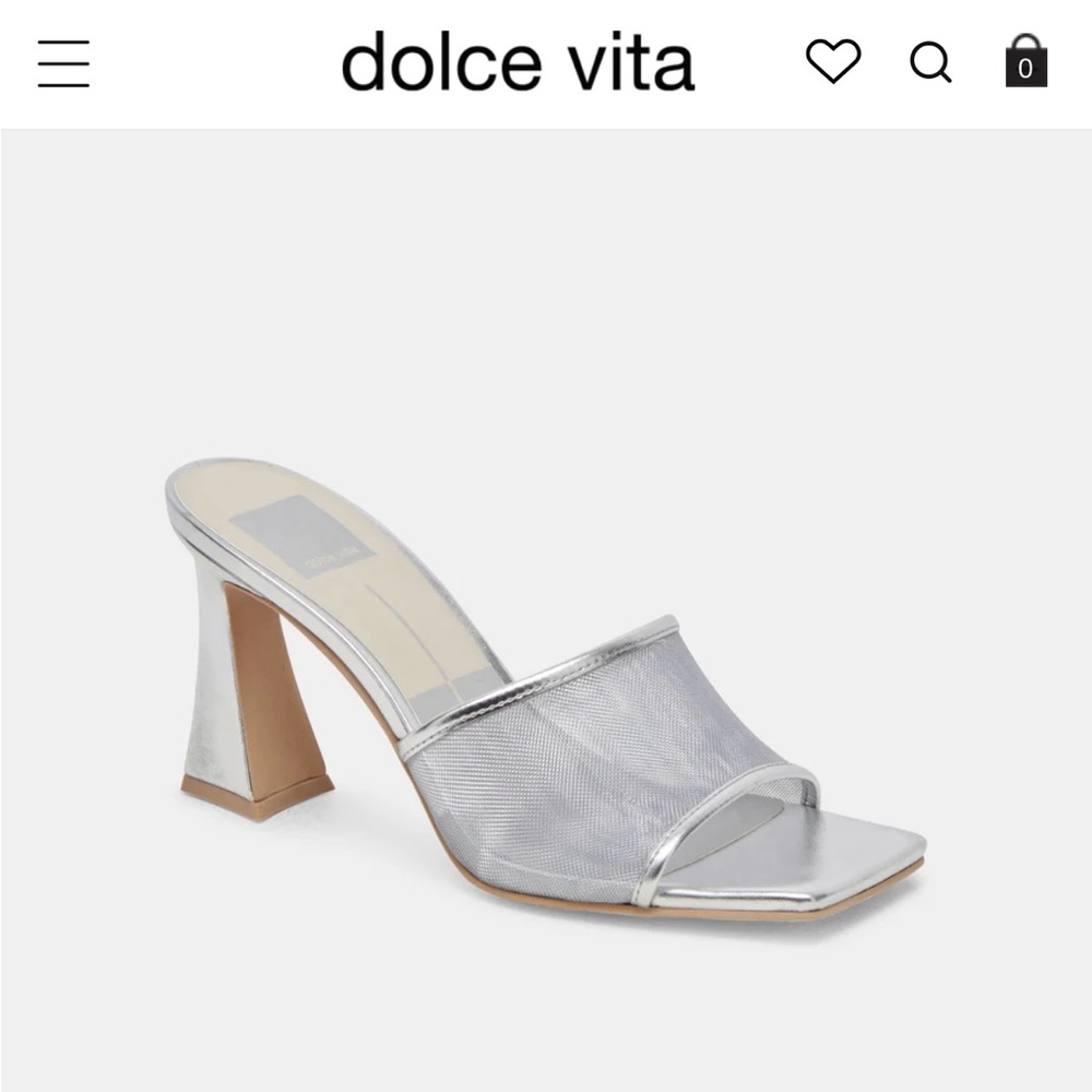 Dolce Vita Silver Mesh Heels